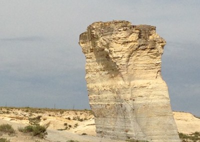 One of the forms at Monument Rocks, KS, USA by Johnna M. Gale
